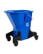 SYR MJ Bucket with Silent Castors, Blue