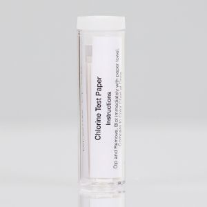 Hydrion Chlorine Test Strips in Vial, 0-200 PPM, case of 10 vials, each vial contains 100 test strips