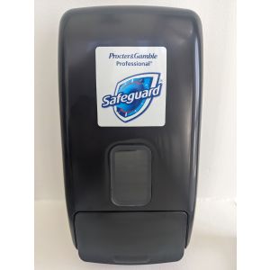 Safeguard® Manual Dispenser for Foaming Hand Soap or Sanitizer Gel, Black, Pack of 1