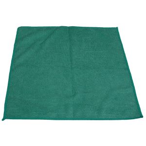 Microfiber Cleaning Cloth, Green, 12pk