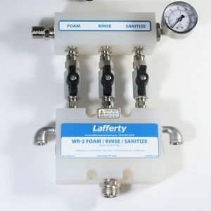 Lafferty Wall Mount 3 Lever Complete System, WR-2 Foam/Rinse/Sanitize with Combo Gun